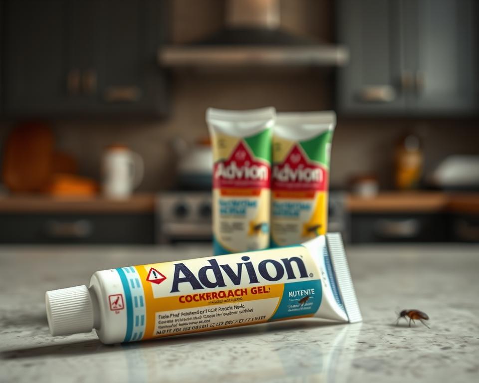 A close-up view of counterfeit Advion cockroach gel tube, placed prominently in the foreground, showing signs of poor quality with smudged labels and uneven surfaces. In the middle ground, include a side-by-side comparison with an authentic Advion gel tube that appears pristine, featuring vibrant colors and clear branding. The background should depict a blurred kitchen setting with subtle hints of insect activity, implying a pest issue. Use natural lighting to enhance the realism, focusing on the gel tubes with a shallow depth of field to create a sense of urgency and concern. The overall mood should evoke a warning about the dangers and risks associated with using counterfeit pest control products. A close-up view of counterfeit Advion cockroach gel tube, placed prominently in the foreground, showing signs of poor quality with smudged labels and uneven surfaces. In the middle ground, include a side-by-side comparison with an authentic Advion gel tube that appears pristine, featuring vibrant colors and clear branding. The background should depict a blurred kitchen setting with subtle hints of insect activity, implying a pest issue. Use natural lighting to enhance the realism, focusing on the gel tubes with a shallow depth of field to create a sense of urgency and concern. The overall mood should evoke a warning about the dangers and risks associated with using counterfeit pest control products.