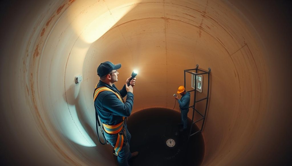 Professional water tank inspection process Professional water tank inspection process