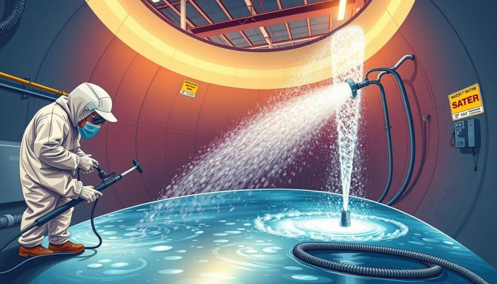 Professional water tank cleaning process Professional water tank cleaning process
